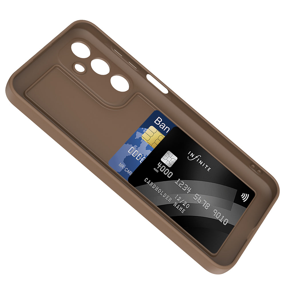 Galaxy A16 Case Camera Protection Card Holder Zore Vitra Cover Gray