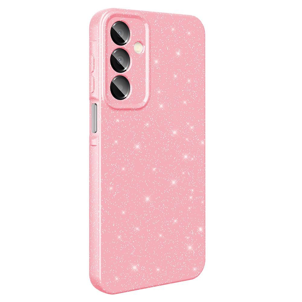 Galaxy A16 Case Camera Protection Glitter Luxury Zore Cotton Cover Silver