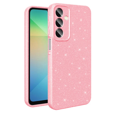 Galaxy A16 Case Camera Protection Glitter Luxury Zore Cotton Cover Light Pink