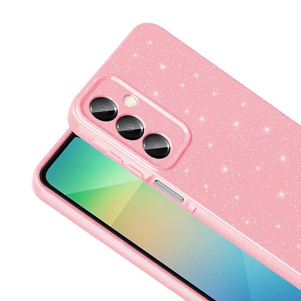 Galaxy A16 Case Camera Protection Glitter Luxury Zore Cotton Cover Black