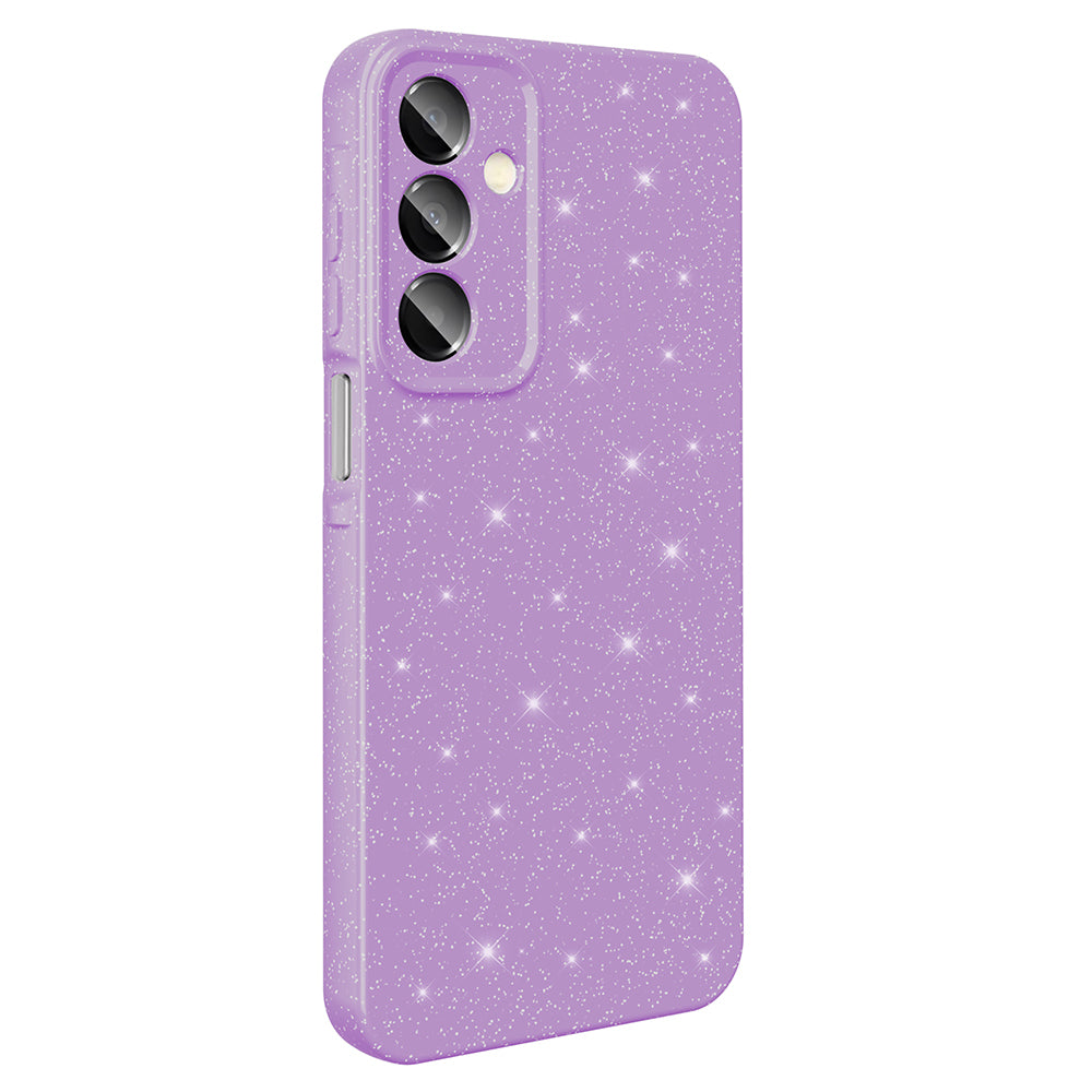 Galaxy A16 Case Camera Protection Glitter Luxury Zore Cotton Cover Silver