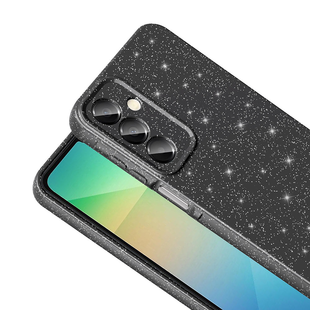 Galaxy A16 Case Camera Protection Glitter Luxury Zore Cotton Cover Silver