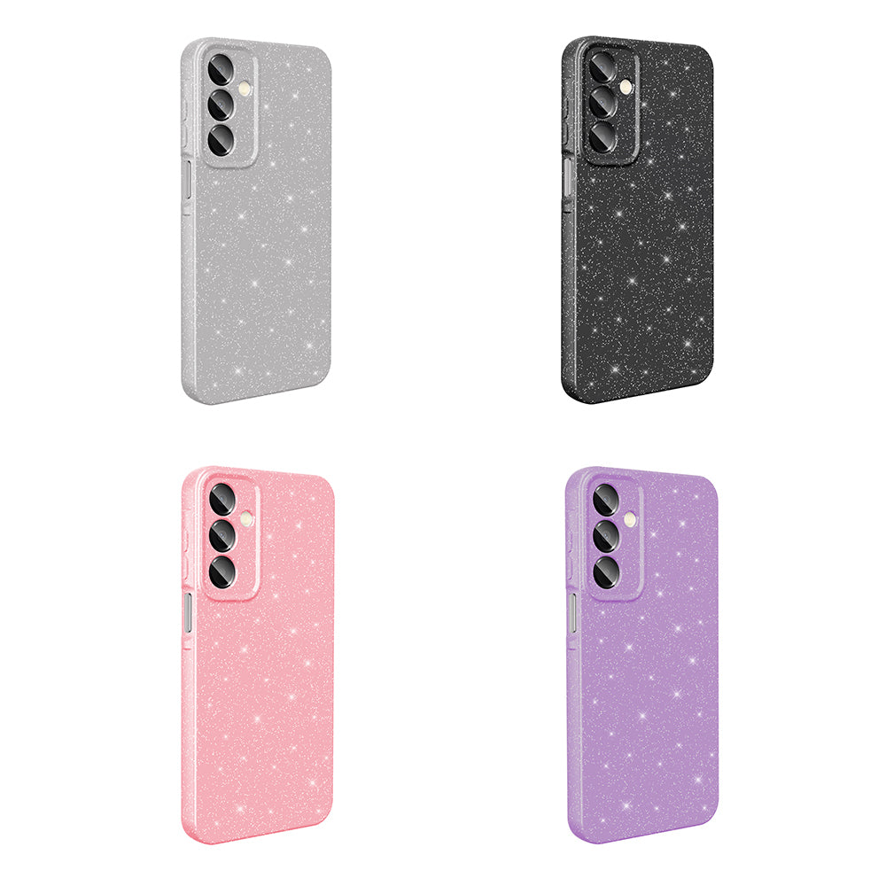 Galaxy A16 Case Camera Protection Glitter Luxury Zore Cotton Cover Silver
