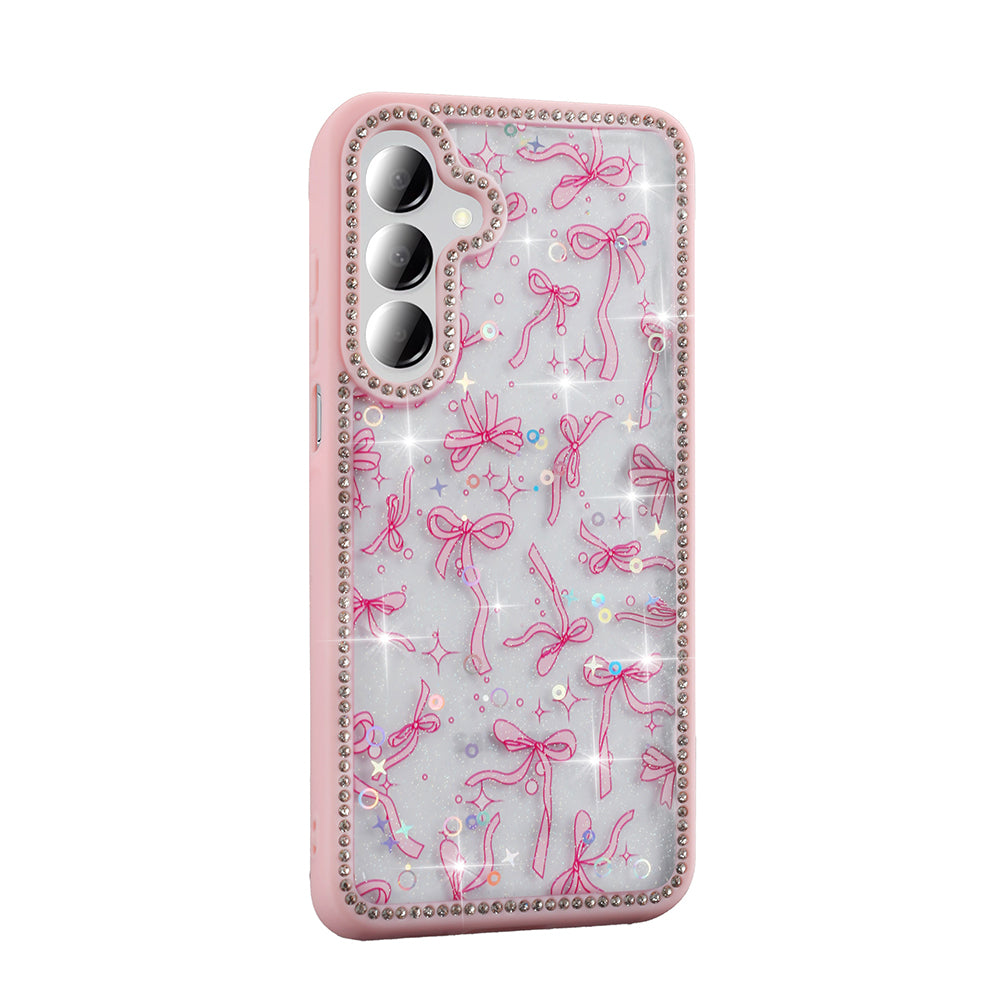 Galaxy A16 Case Stone and Glitter Design Zore Azra Cover Black