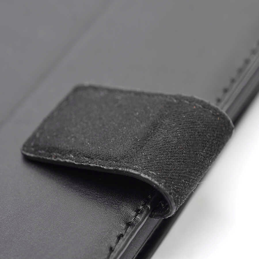 Galaxy A17 Case Zore Kar Deluxe Flip Cover Black