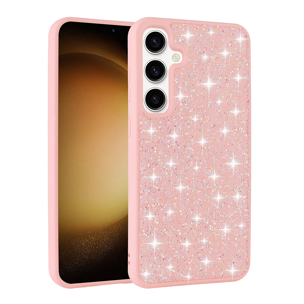 Galaxy A25 Case Shiny Stone Design Zore Diamond Cover White