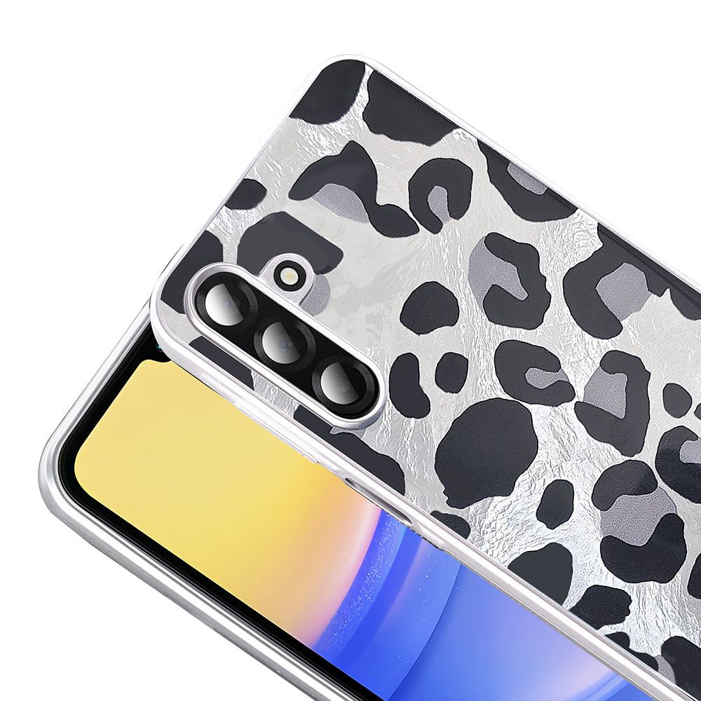 Galaxy A26 Case Patterned Zore Mep Cover Gold Leopard