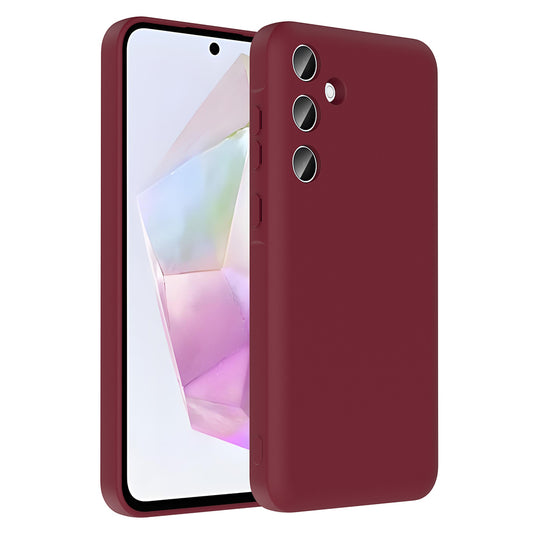 Galaxy A26 Case Camera Protection Card Holder Zore Vitra Cover Plum