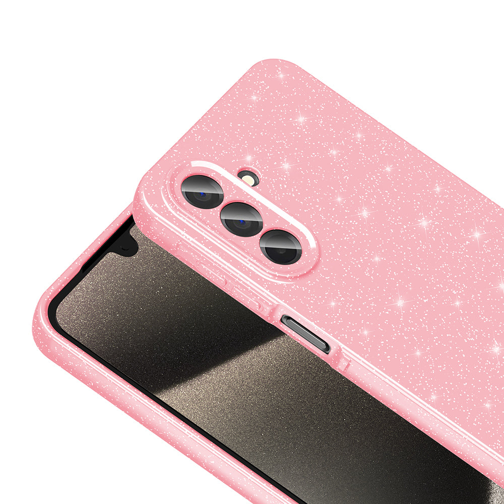 Galaxy A26 Case Camera Protection Glitter Luxury Zore Cotton Cover Black