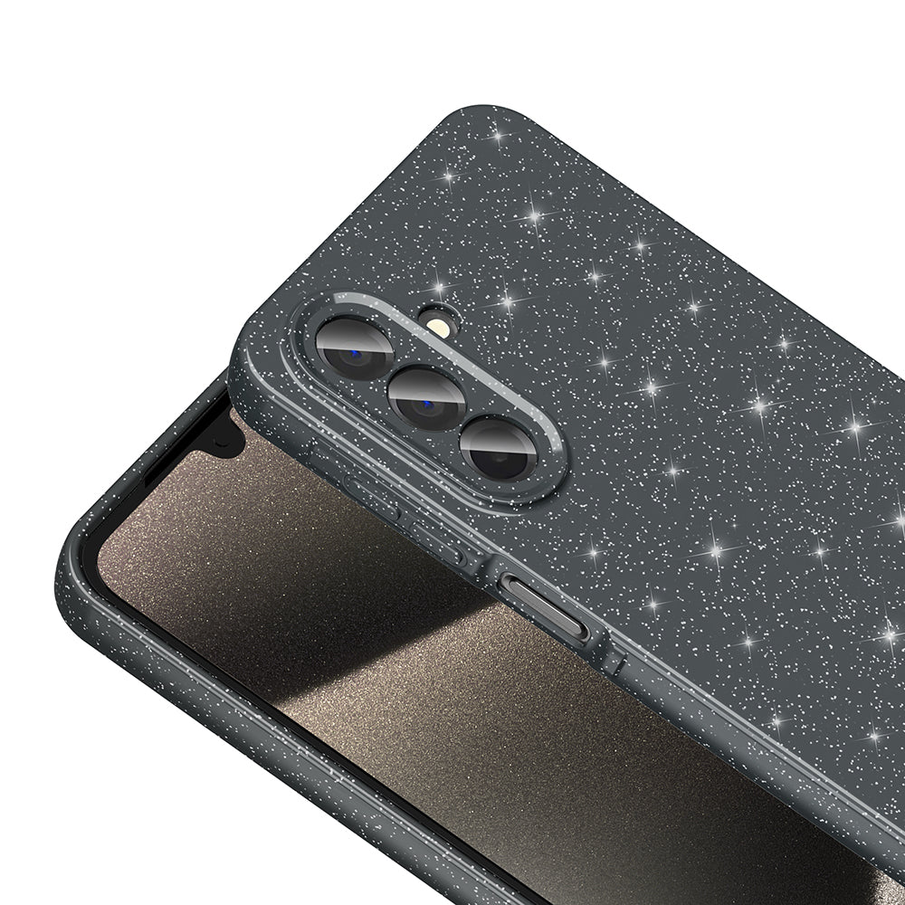 Galaxy A26 Case Camera Protection Glitter Luxury Zore Cotton Cover Black