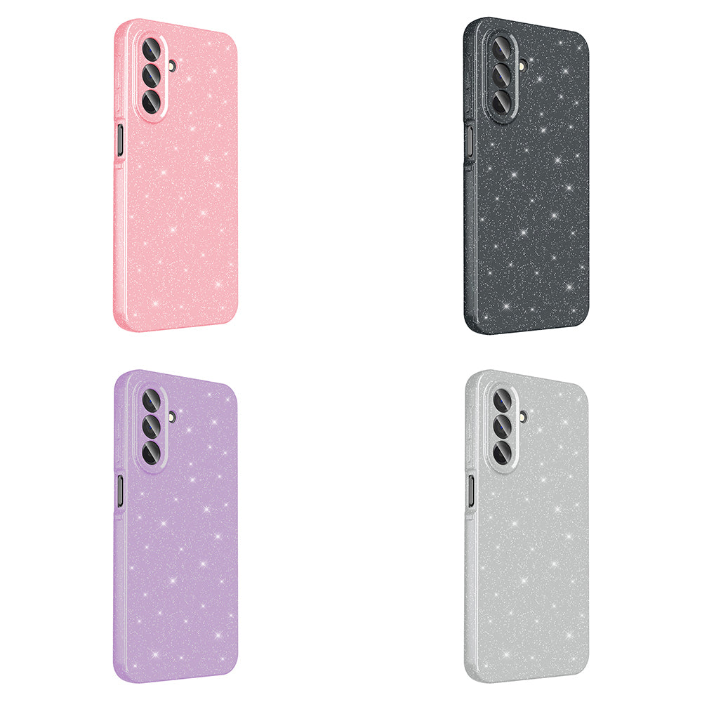 Galaxy A26 Case Camera Protection Glitter Luxury Zore Cotton Cover Lilac