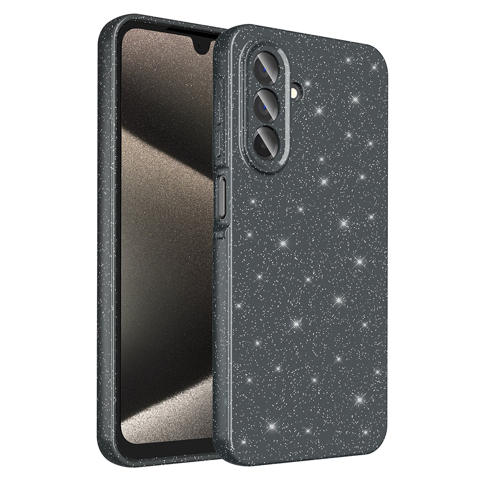 Galaxy A26 Case Camera Protection Glitter Luxury Zore Cotton Cover Black