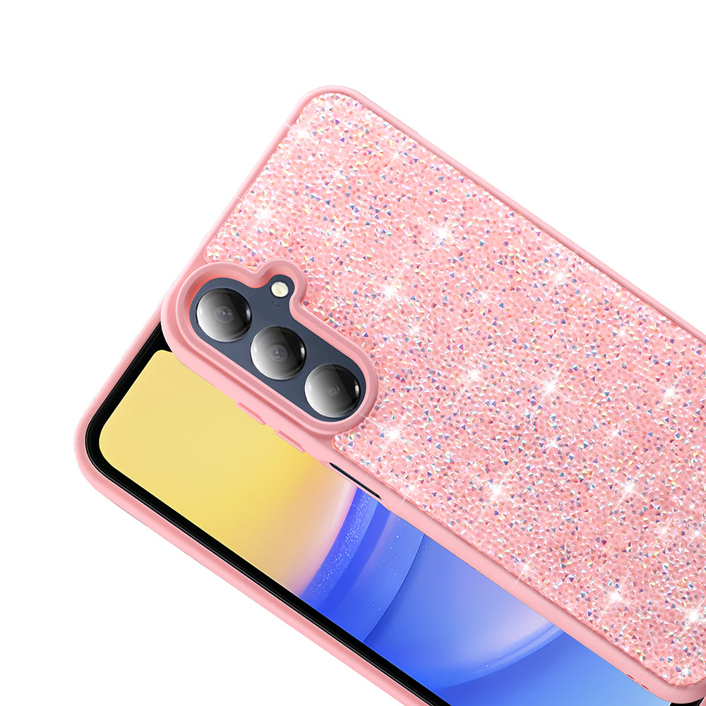 Galaxy A26 Case Shiny Stone Design Zore Diamond Cover Pink