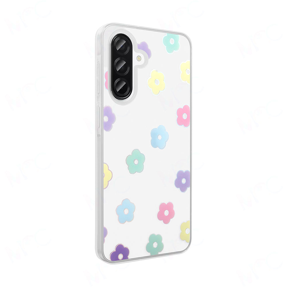 Galaxy A26 Case Transparent Figured Zore Folk Hard Cover Heart