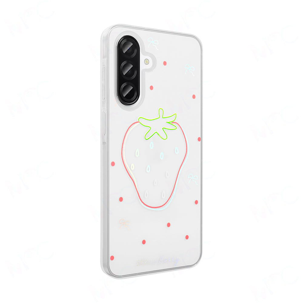 Galaxy A26 Case Transparent Figured Zore Folk Hard Cover Heart