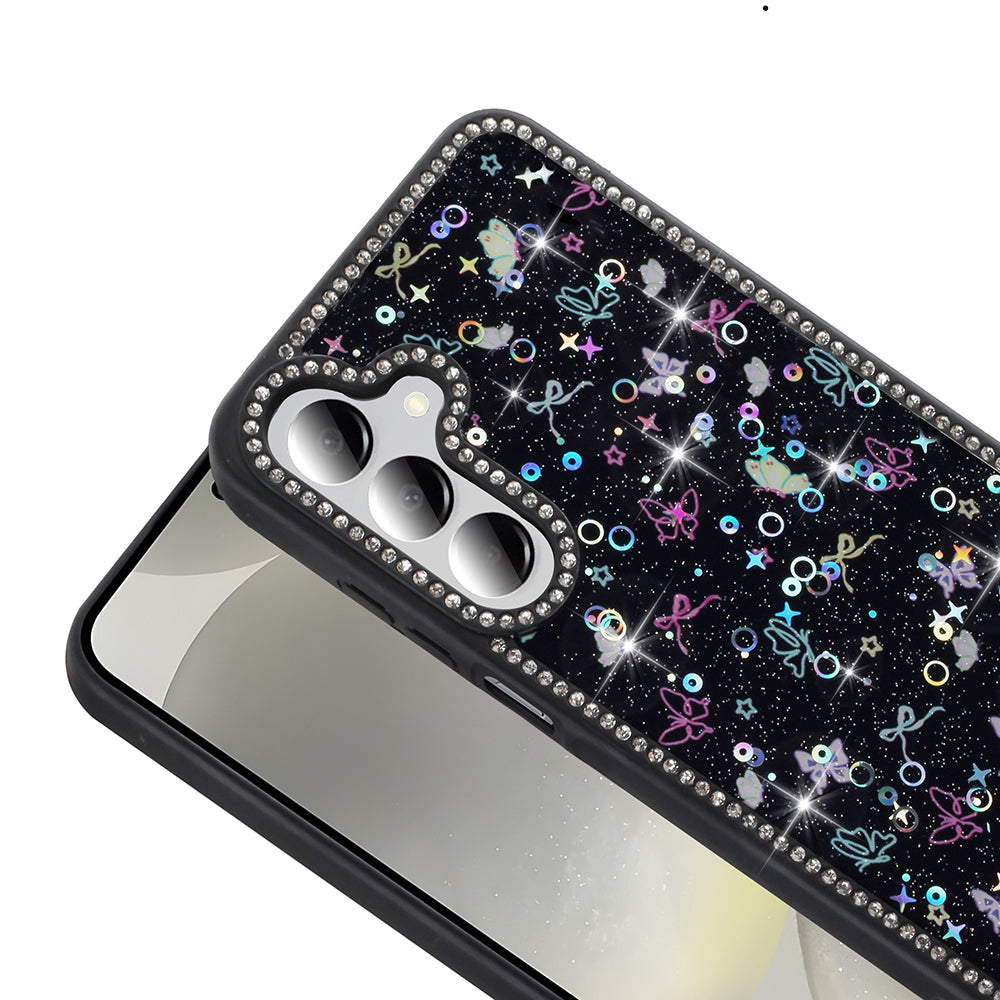 Galaxy A26 Case Stone and Glitter Design Zore Azra Cover Pink