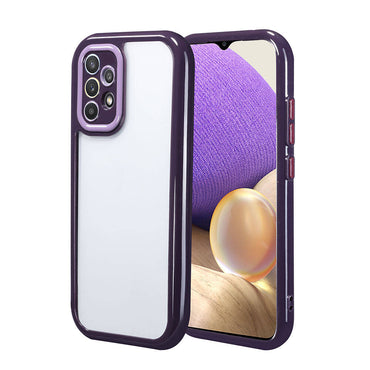 Galaxy A32 4G Case Camera Protection Colorful Edge and Frame Design Zore Vitamin Cover Deep Purple