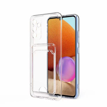 Galaxy A34 Kılıf Kartlıklı Şeffaf Zore Setra Clear Silikon Kapak