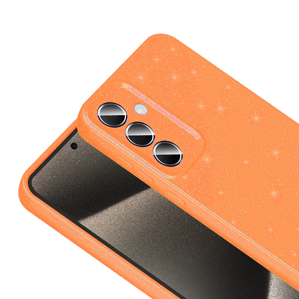 Galaxy A35 Case Camera Protection Glitter Luxury Zore Cotton Cover Black