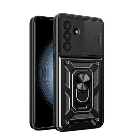 Galaxy A36 Case Magnetic Stand Camera Protection Zore Sliding Vega Cover Black