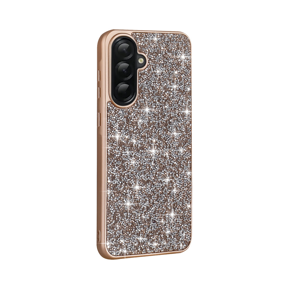 Galaxy A36 Case Shiny Stone Design Zore Diamond Cover Gold