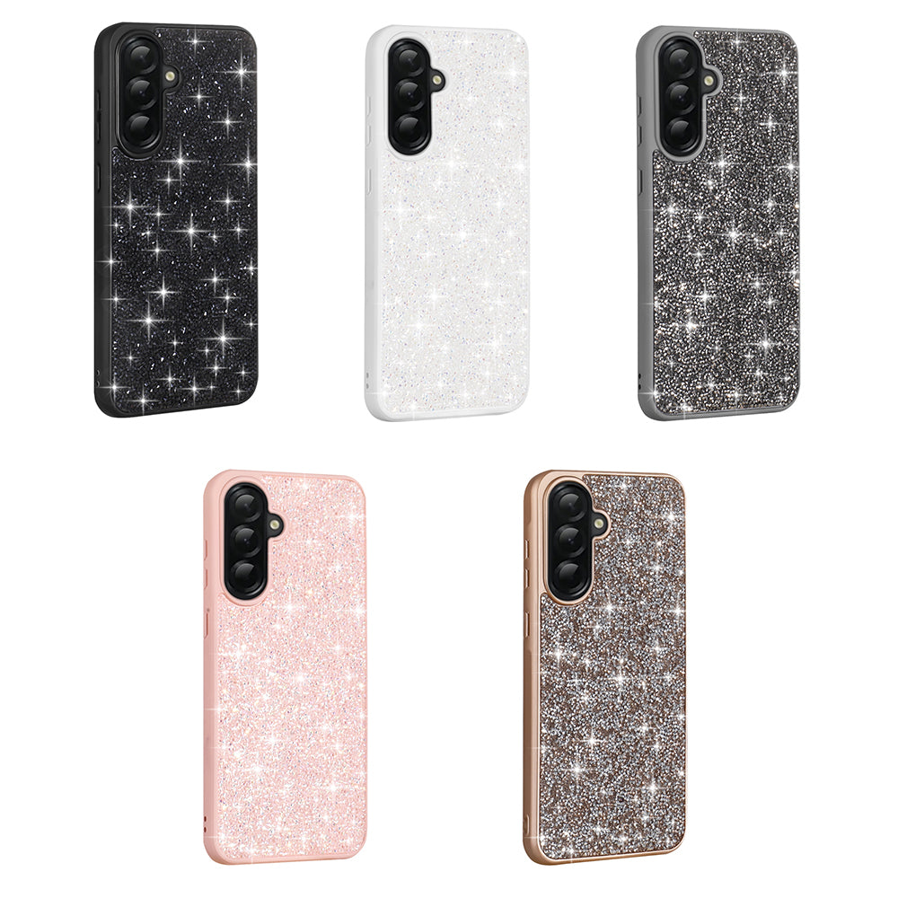 Galaxy A36 Case Shiny Stone Design Zore Diamond Cover White