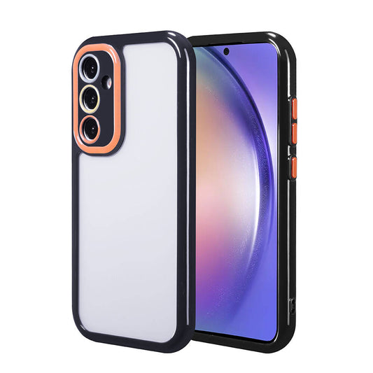 Galaxy A54 Case Camera Protection Colorful Edge and Frame Design Zore Vitamin Cover Black