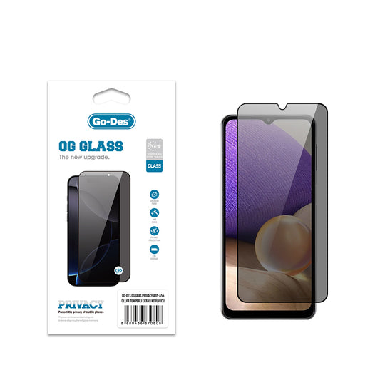 Galaxy A55 Go Des OG Glass Privacy Antistatic Tempered Glass Screen Protector Black