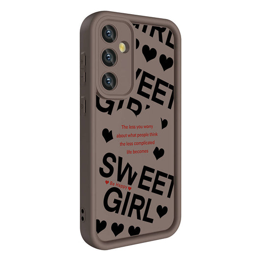 Galaxy A55 Case Camera Protection Printed Back Surface Zore Classy Cover Black