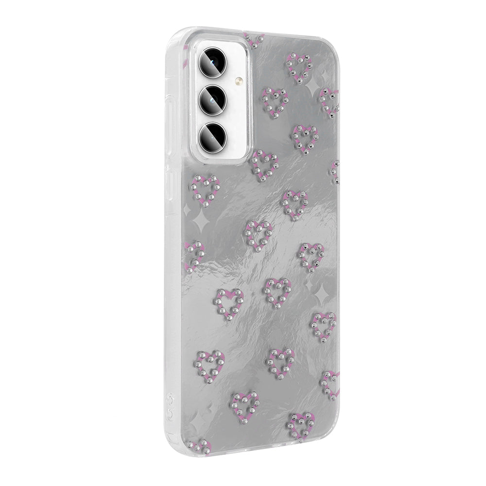 Galaxy A55 Case Camera Protection Figured Zore Ponti Silicone Cover White