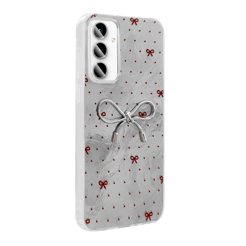 Galaxy A55 Case Camera Protection Figured Zore Ponti Silicone Cover White