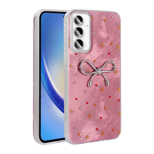 Galaxy A55 Case Camera Protection Figured Zore Ponti Silicone Cover Light Pink