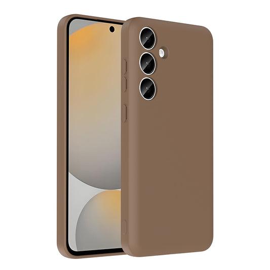 Galaxy A55 Case Camera Protection Card Holder Zore Vitra Cover Brown