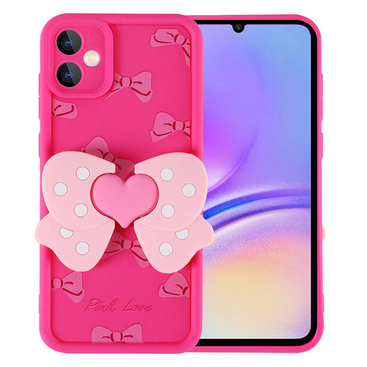Galaxy A05 Case Camera Protection Figure Design Zore Cover Pink Dark