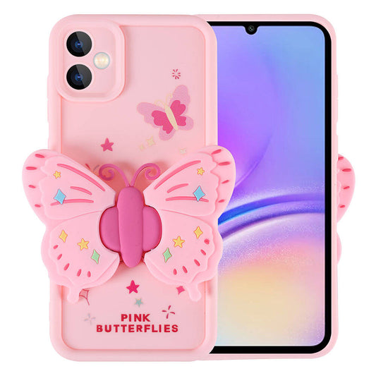 Galaxy A05 Case Camera Protection Figure Design Zore Cover Pink Open