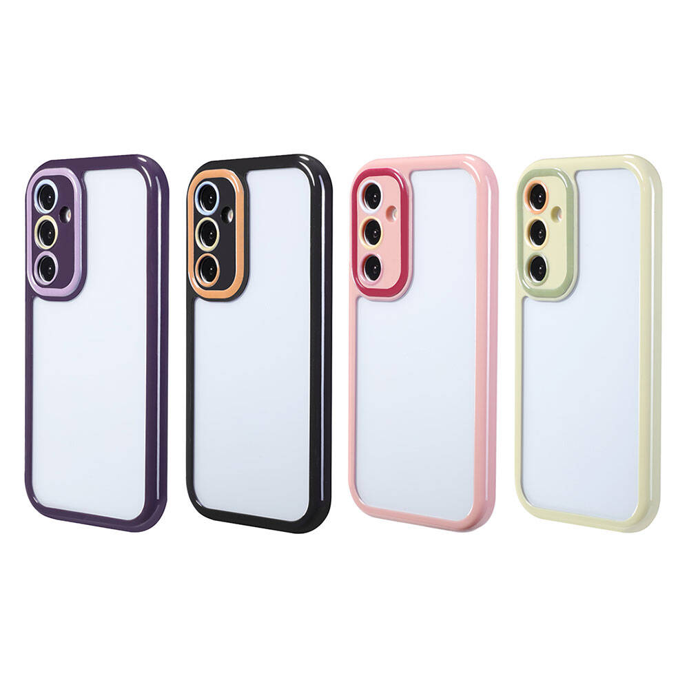 Galaxy A55 Case Camera Protection Colorful Edge and Frame Design Zore Vitamin Cover Green