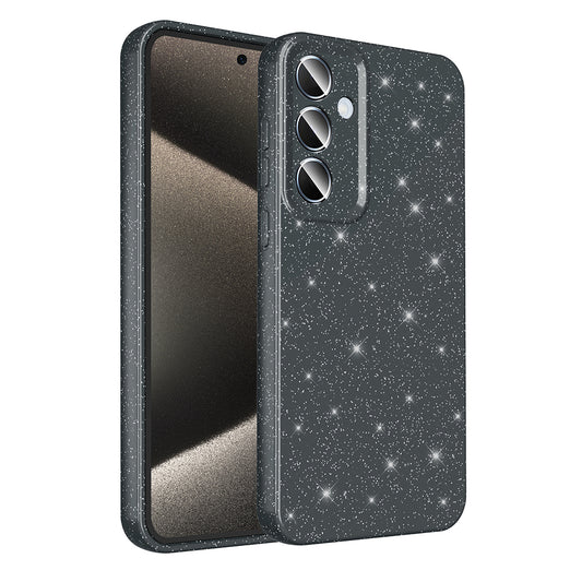 Galaxy A55 Case Camera Protection Glitter Luxury Zore Cotton Cover Gray