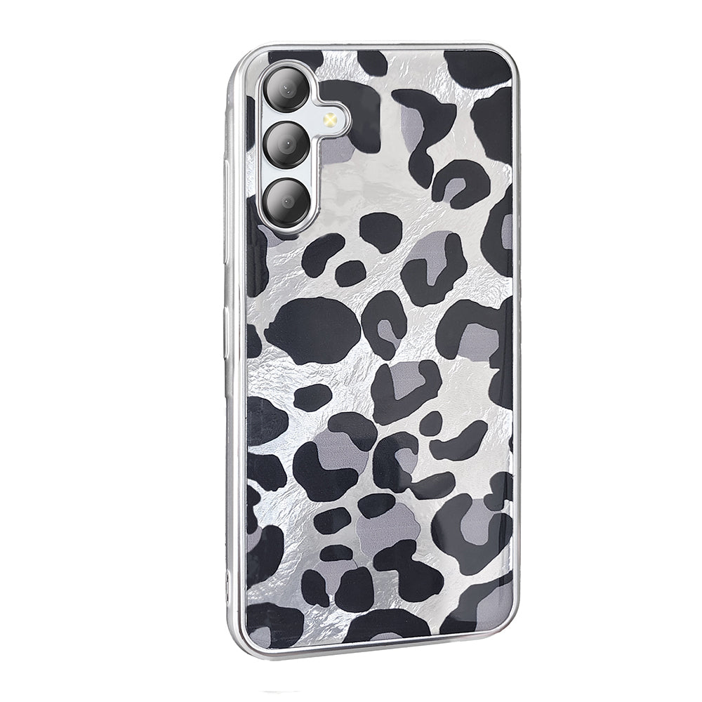 Galaxy A56 Case Patterned Zore Mep Cover Gray Leopard