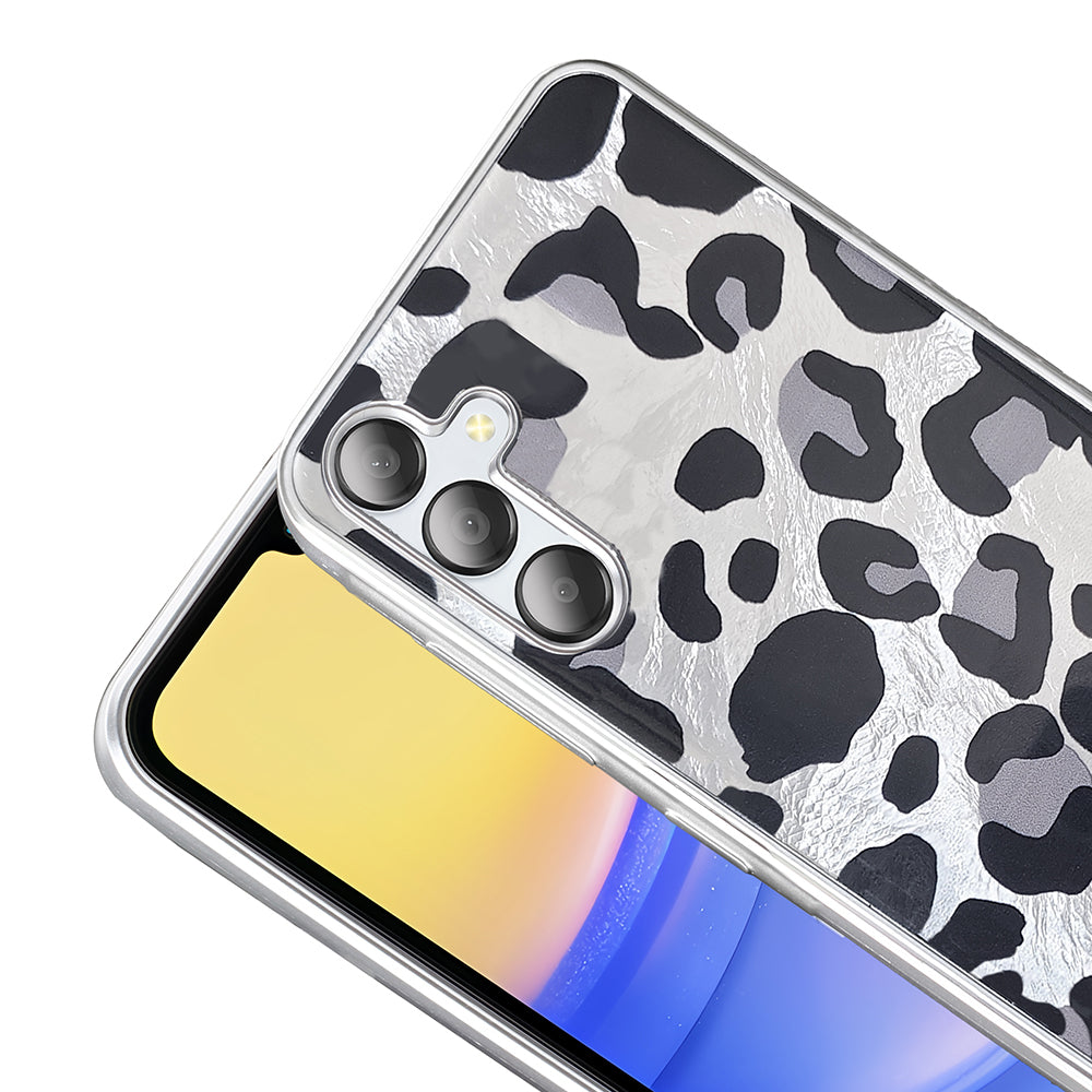 Galaxy A56 Case Patterned Zore Mep Cover Gold Leopard