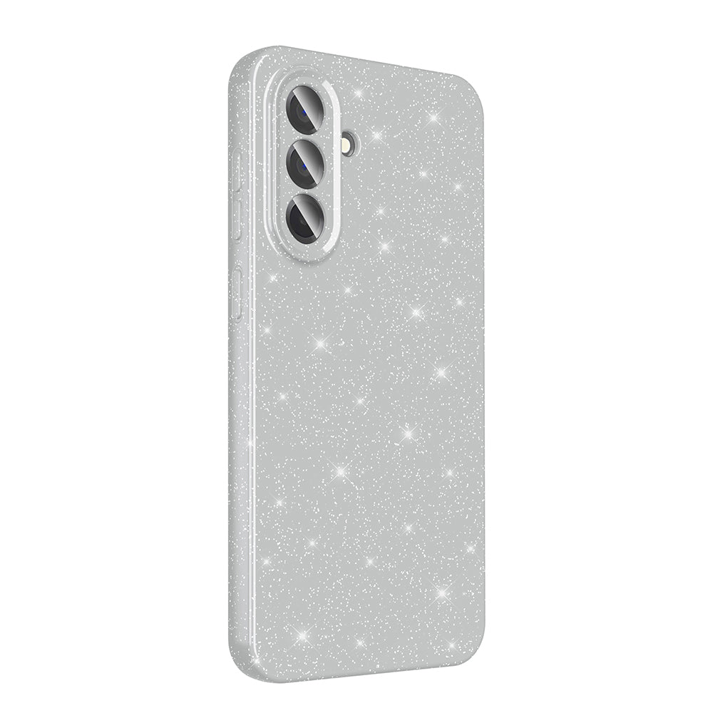 Galaxy A56 Case Camera Protection Glitter Luxury Zore Cotton Cover Silver
