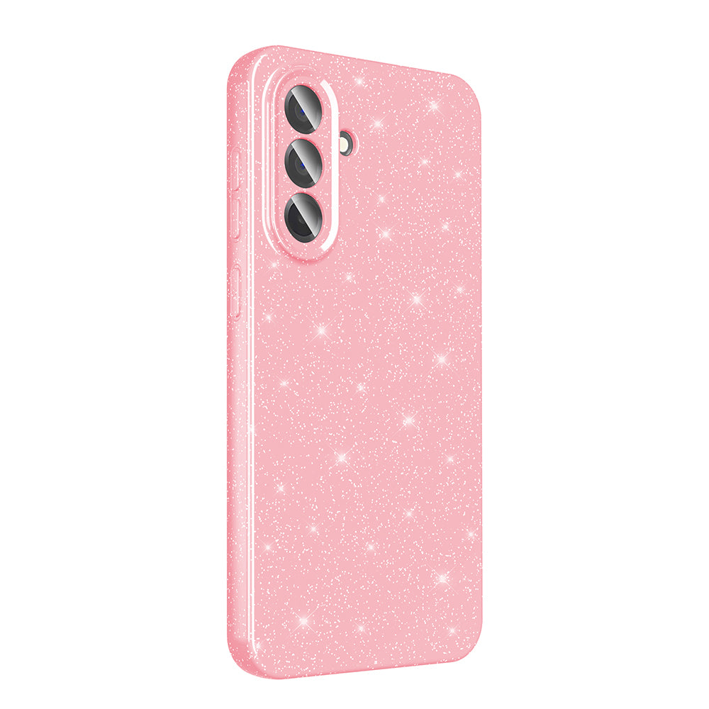Galaxy A56 Case Camera Protection Glitter Luxury Zore Cotton Cover Lilac