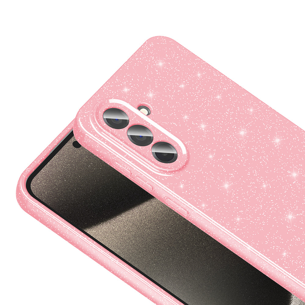 Galaxy A56 Case Camera Protection Glitter Luxury Zore Cotton Cover Lilac