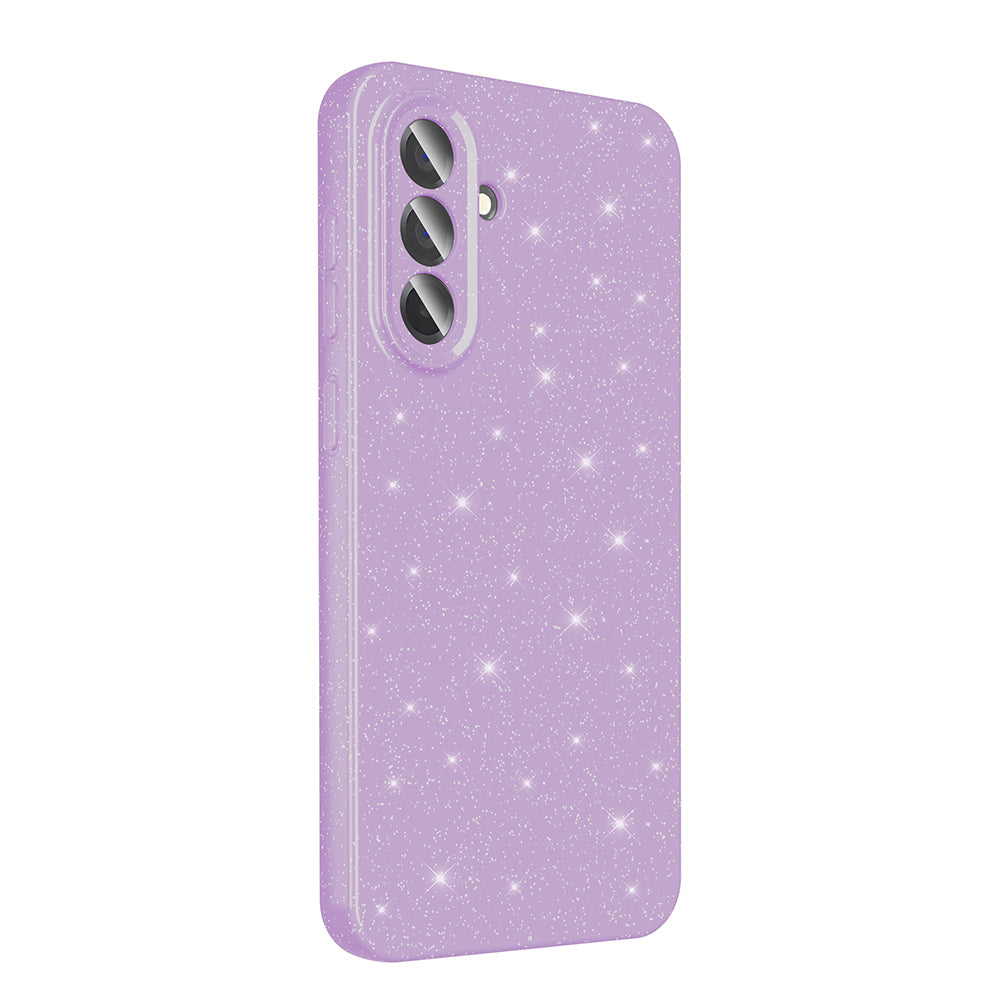 Galaxy A56 Case Camera Protection Glitter Luxury Zore Cotton Cover Silver