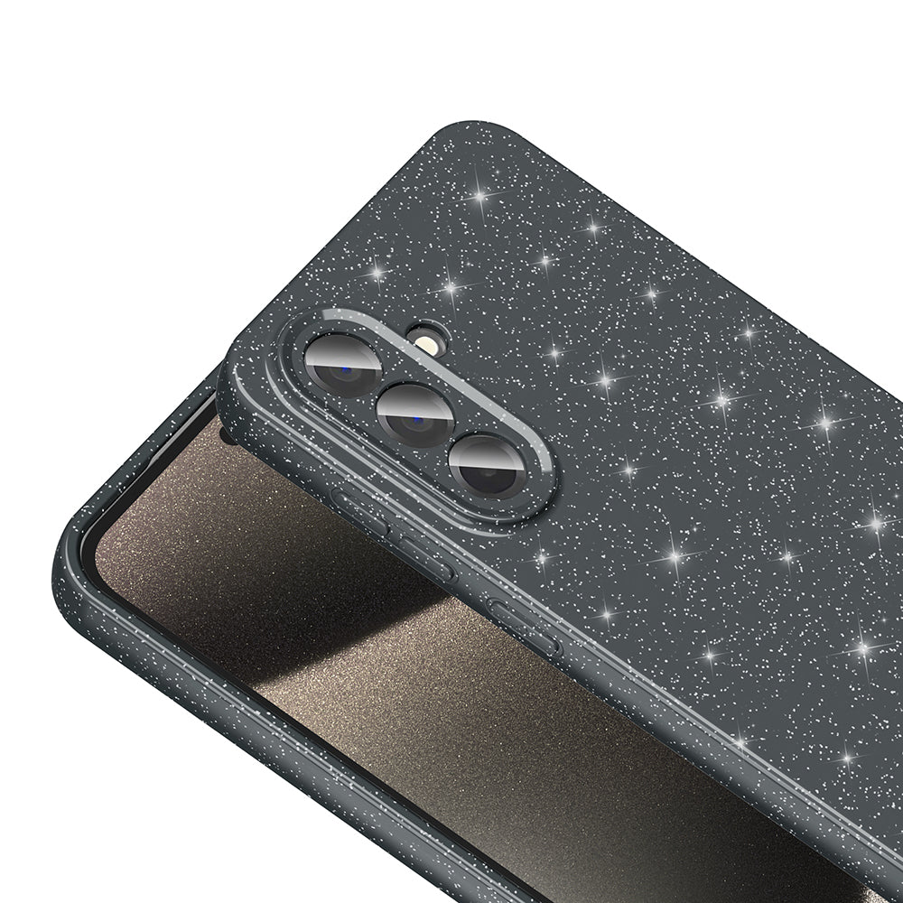 Galaxy A56 Case Camera Protection Glitter Luxury Zore Cotton Cover Black