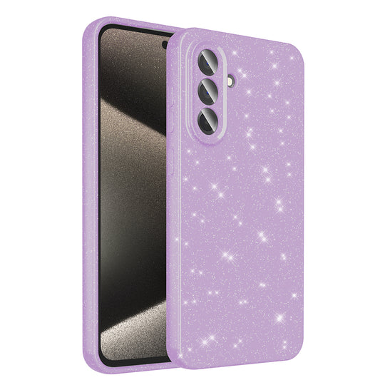 Galaxy A56 Case Camera Protection Glitter Luxury Zore Cotton Cover Lilac