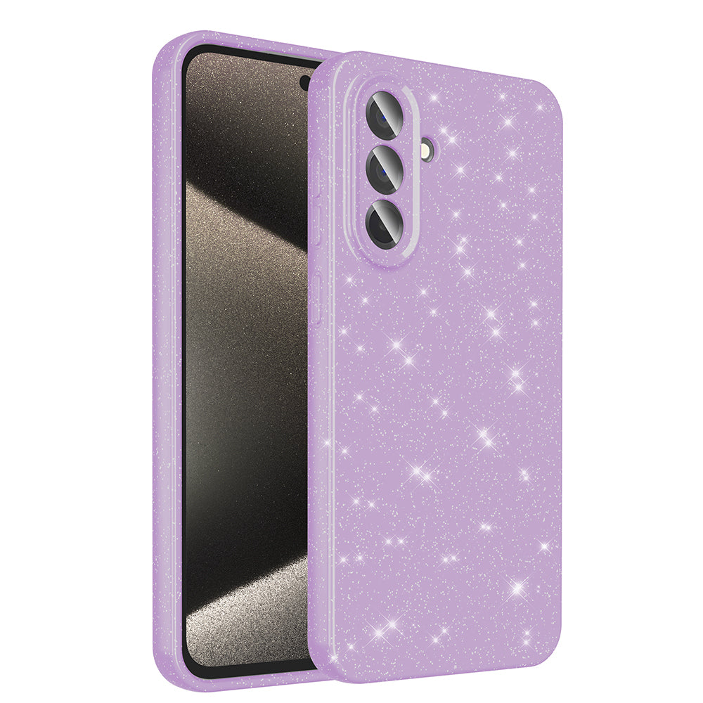 Galaxy A56 Case Camera Protection Glitter Luxury Zore Cotton Cover Light Pink