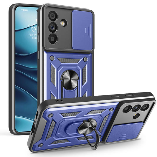 Galaxy A56 Case Magnetic Stand Camera Protection Zore Sliding Vega Cover Blue