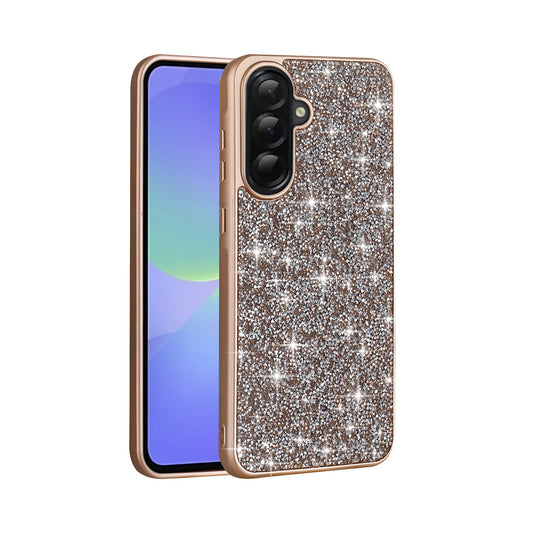 Galaxy A56 Case Shiny Stone Design Zore Diamond Cover Gold