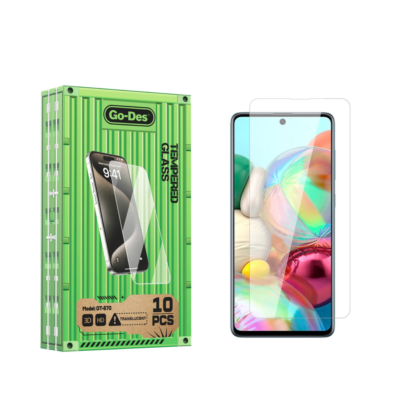 Galaxy A71 Go Des Anti-Fingerprint 9H Oleophobic Boom Glass Screen Protector Colorless