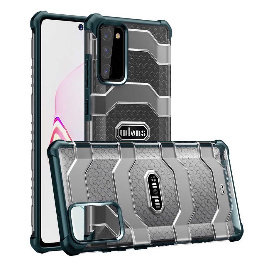 Galaxy Note 20 Case Wlons Mit Cover Dark Green